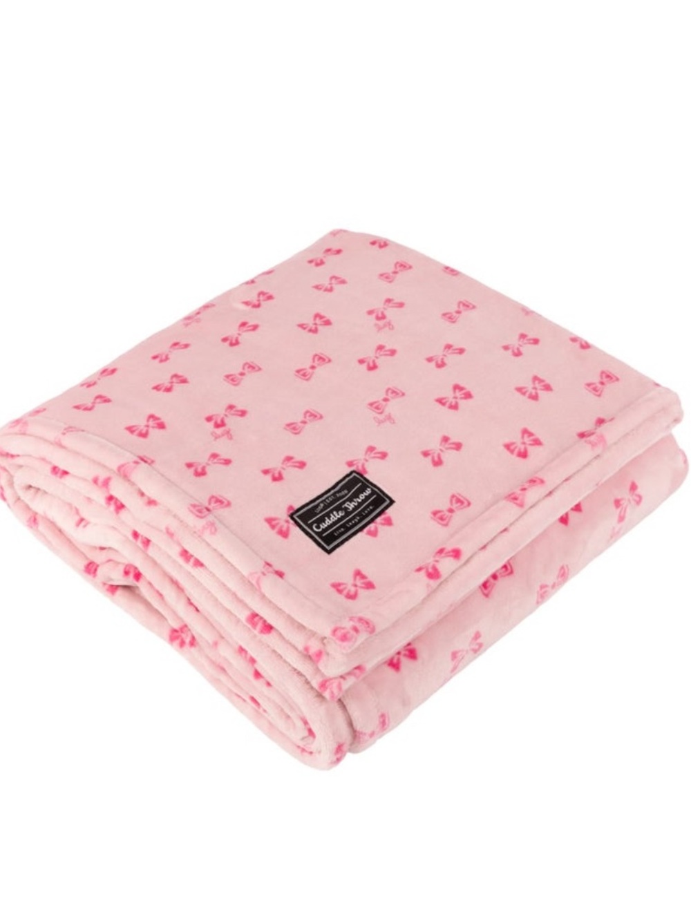 Lug Cuddle Throw Blanket Pink Bows